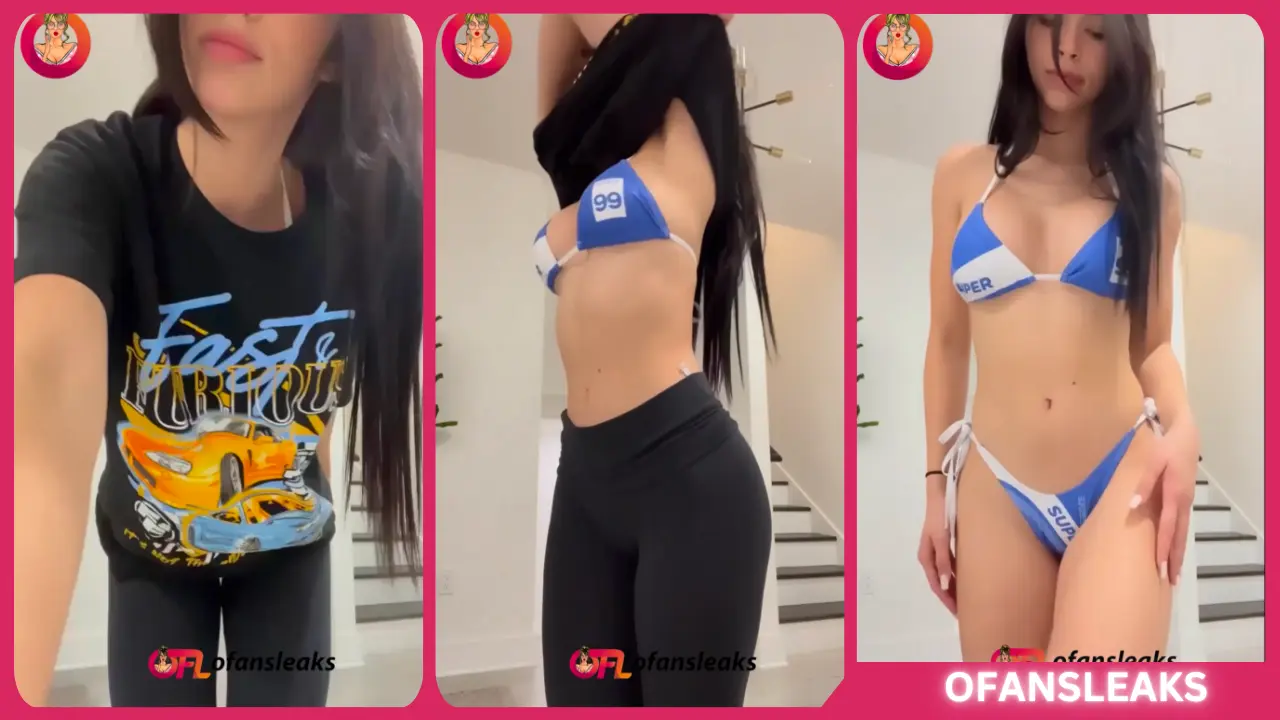 Aishah Sofey Blue Bikini Stripping OnlyFans Video Leaked