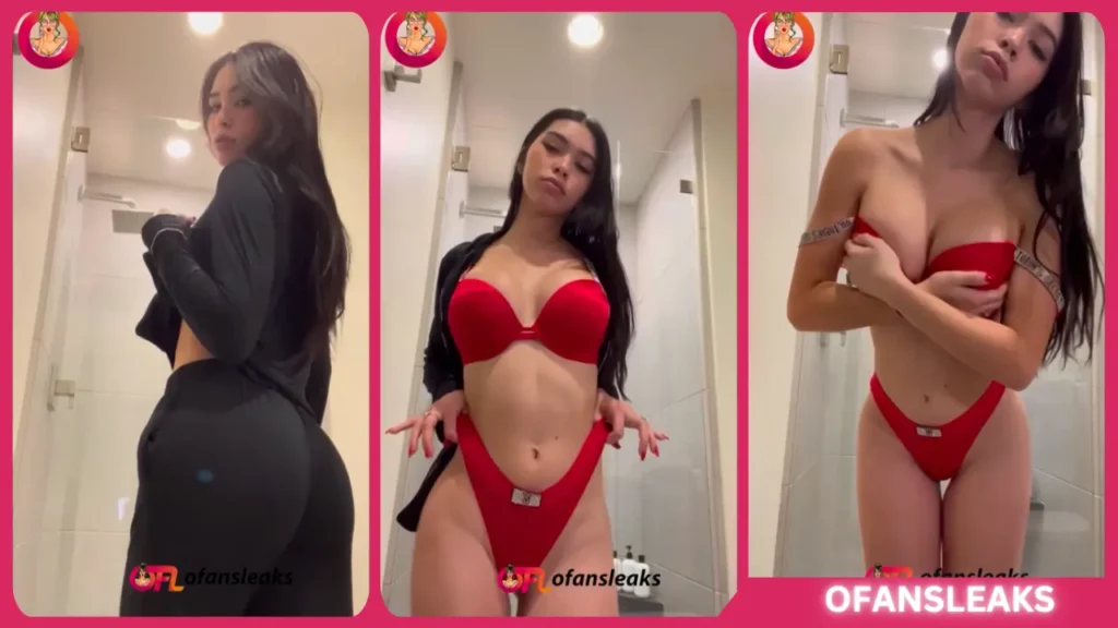 Aishah Sofey Red Lingerie Set Stripping OnlyFans Video Leaked