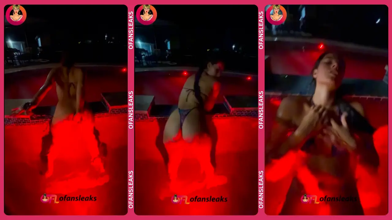 Marie Temara POV Strip Tease Nude in Jacuzzi Pool Leak