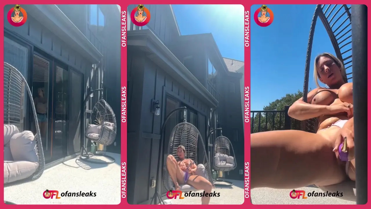 Ree Marie Dildo in Her Balcony Bold Balcony Solo Scene